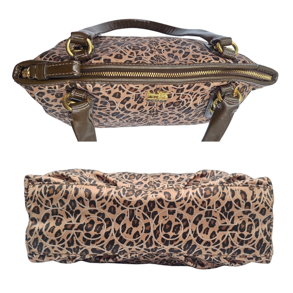Vintage Coach Madison Signature Sateen Leopard Op Art Bag - Picture 6 of 9